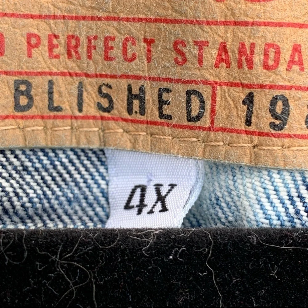 Vintage Guess Blue Jean Denim Jacket Size 4X Tie Dye Acid Wash